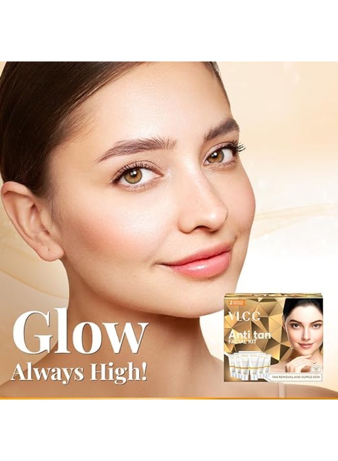 VLCC Anti Tan Facial Kit - 60 g | Power of 25 Vital Ingredients | Fights Sun Tan, Dark Spots, and Sun Spots | Even Nourishes and Protects Skin from UV Rays. - Image 4
